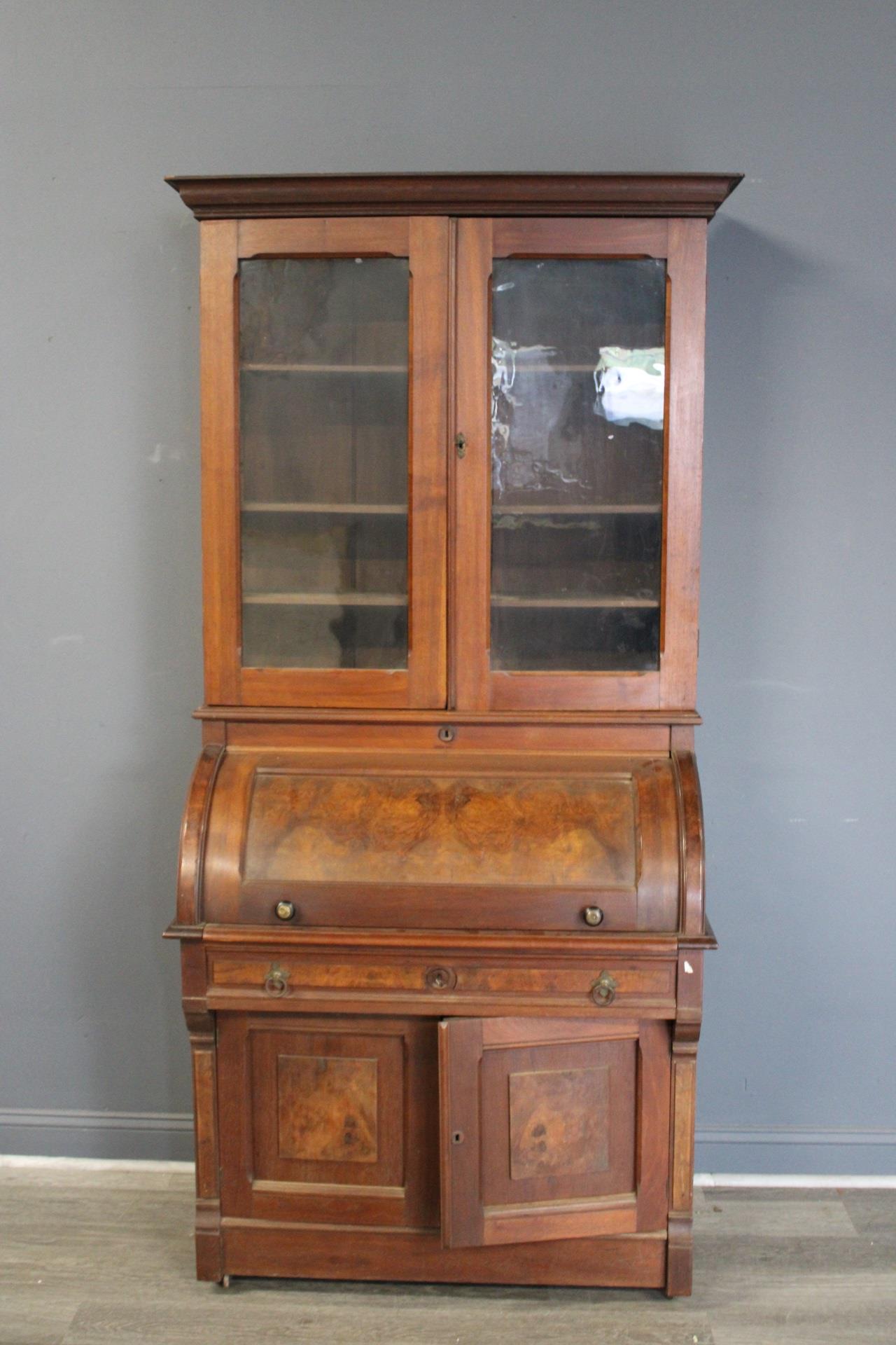 AMERICAN VICTORIAN WALNUT BARRELL