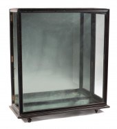 AMERICAN WALNUT AND GLASS DISP