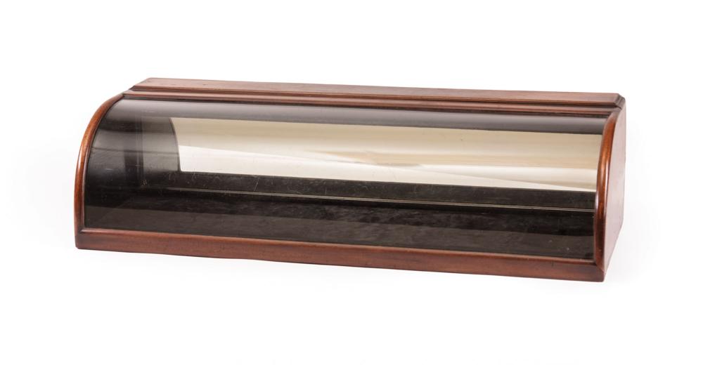 AMERICAN WALNUT AND GLASS DISPLAY