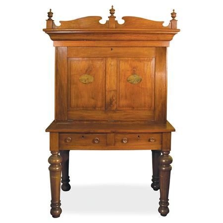 American Walnut Fall Front Desk 