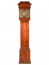 AMERICAN WALNUT TALL CASE CLOC