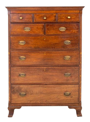 AMERICAN WALNUT TALL CHEST,