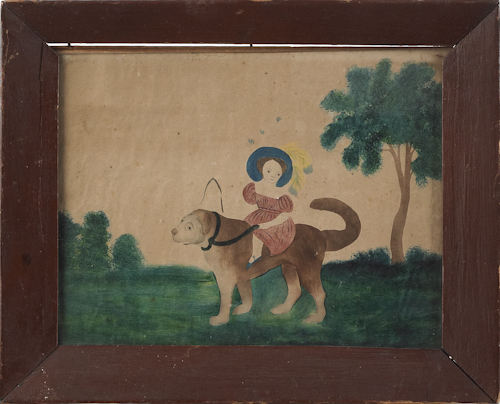 American watercolor folk painting