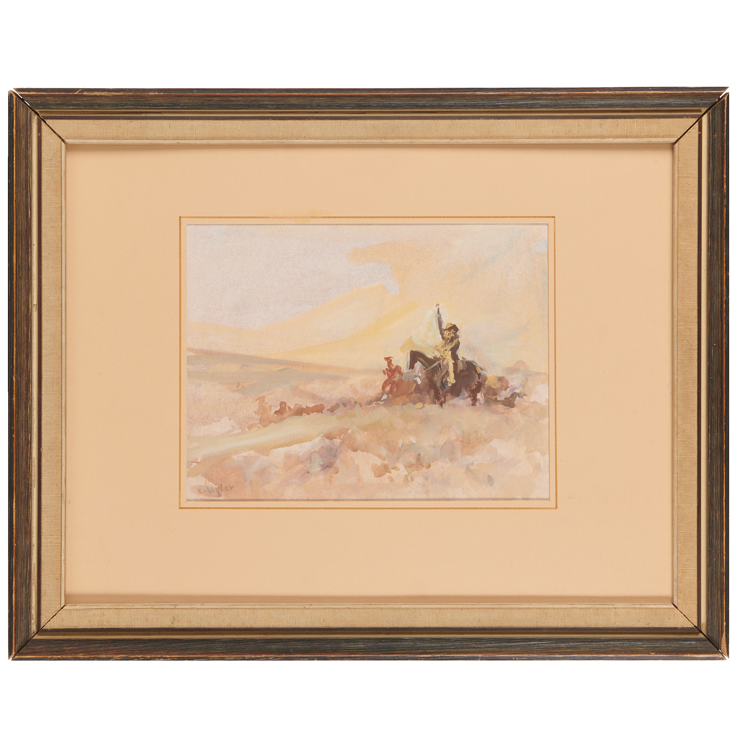 AMERICAN WESTERN SCHOOL, WATERCOLOR