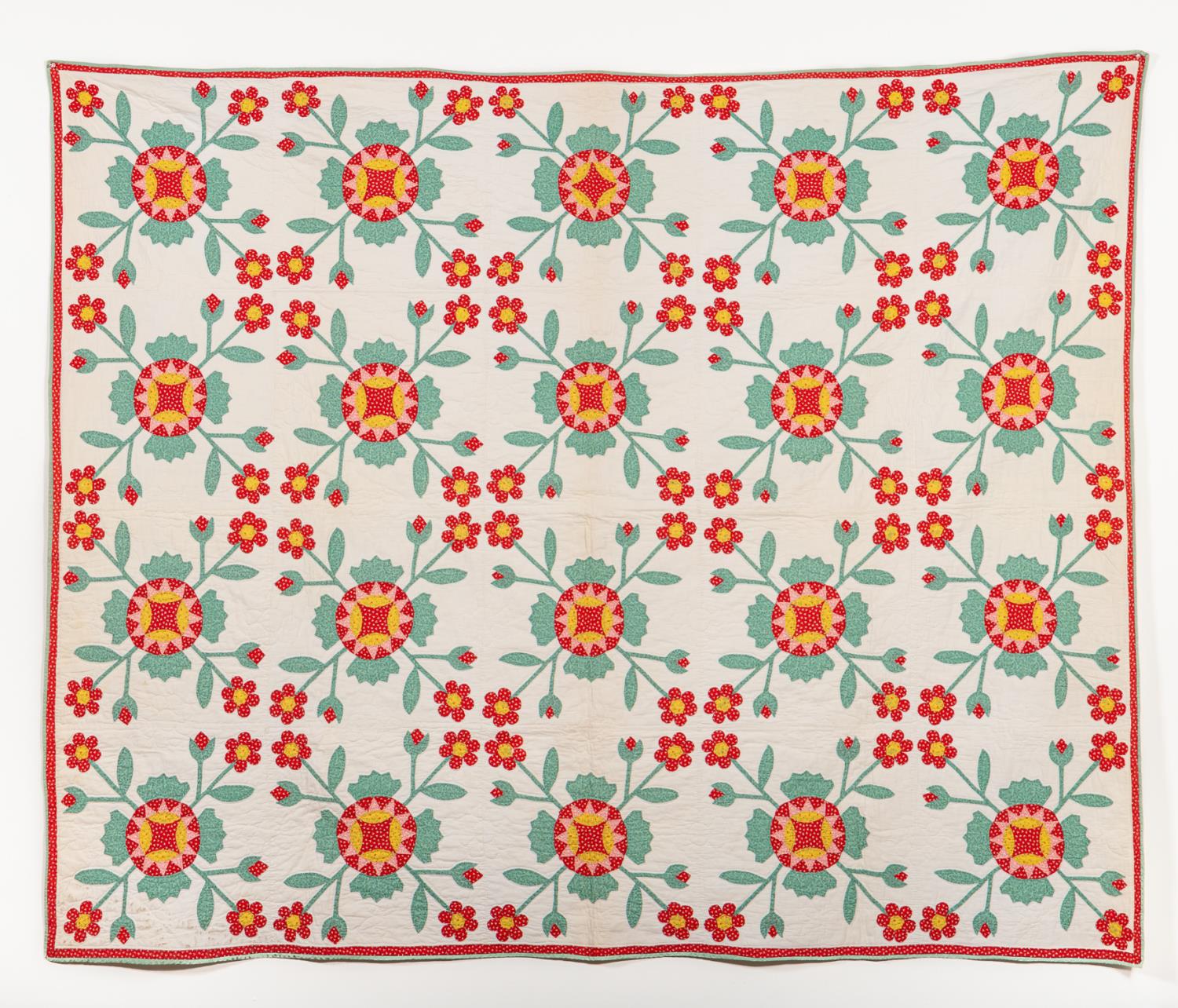 AMERICAN "WHIG ROSE" QUILT,