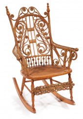 AMERICAN WICKER ROCKING CHAIRA