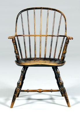 American Windsor armchair, sack