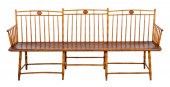 AMERICAN WINDSOR BENCH, 19TH C