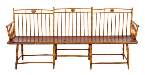 AMERICAN WINDSOR BENCH, 19TH