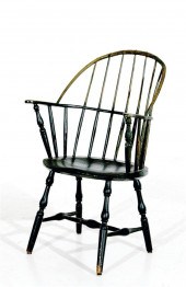 American Windsor painted armch