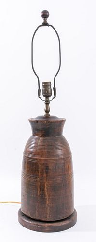 AMERICAN WOODEN BUTTERCHURN MOUNTED