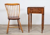 AMERICAN WORK TABLE AND SPINDL
