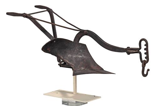 AMERICAN WROUGHT IRON MODEL PLOW ON