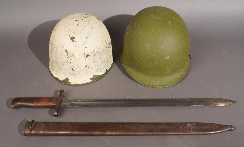AMERICAN WWII HELMET AND A
