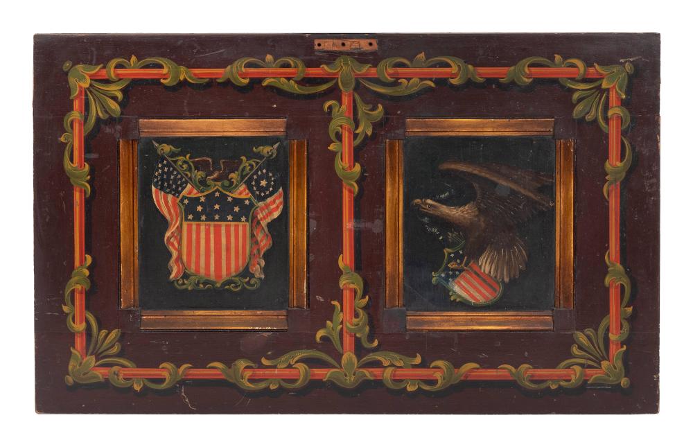 AMERICANA-DECORATED WOODEN