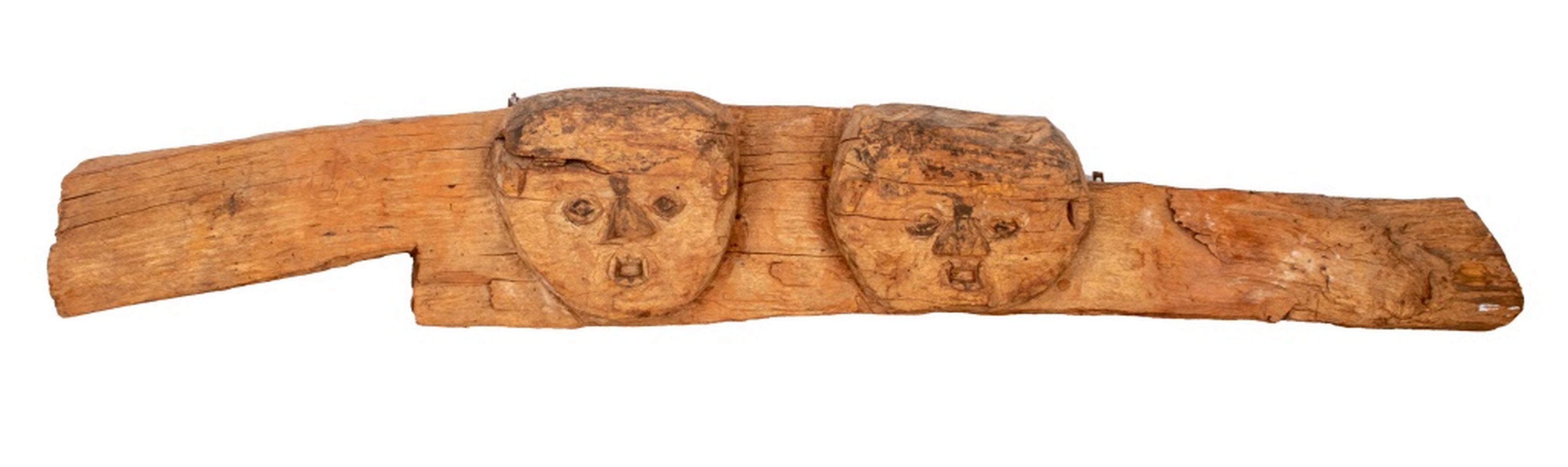 AMERICANA FOLK ART DOUBLE BEAR HEAD