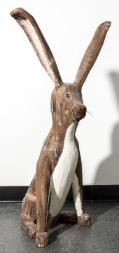 AMERICANA FOLK ART LARGE HARE