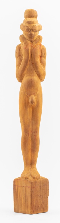 AMERICANA FOLK ART NUDE MAN WOOD
