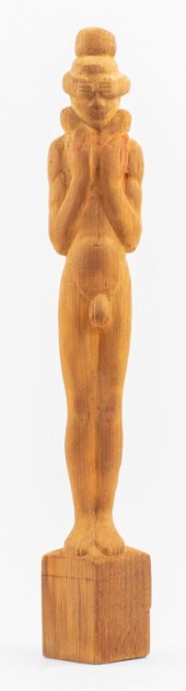 AMERICANA FOLK ART NUDE MAN WO