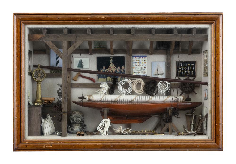 AMERICA’S CUP-THEMED SHADOW BOX