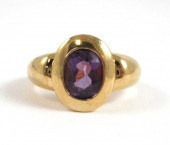 AMETHYST AND EIGHTEEN KARAT GO