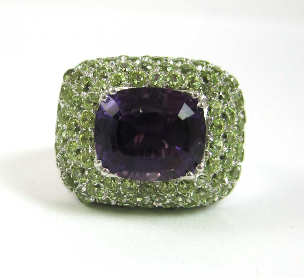 AMETHYST AND EIGHTEEN KARAT WHITE