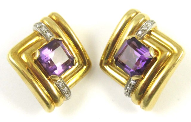 AMETHYST AND FOURTEEN KARAT GOLD
