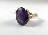 AMETHYST AND FOURTEEN KARAT GO