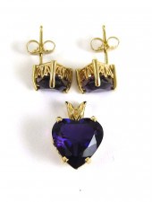 AMETHYST AND FOURTEEN KARAT GO
