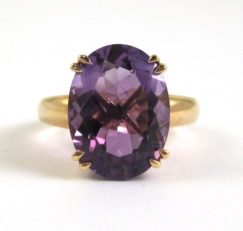 AMETHYST AND FOURTEEN KARAT GOLD