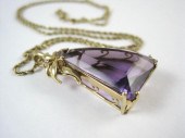 AMETHYST AND FOURTEEN KARAT GO