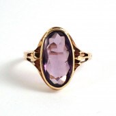 AMETHYST AND FOURTEEN KARAT GO