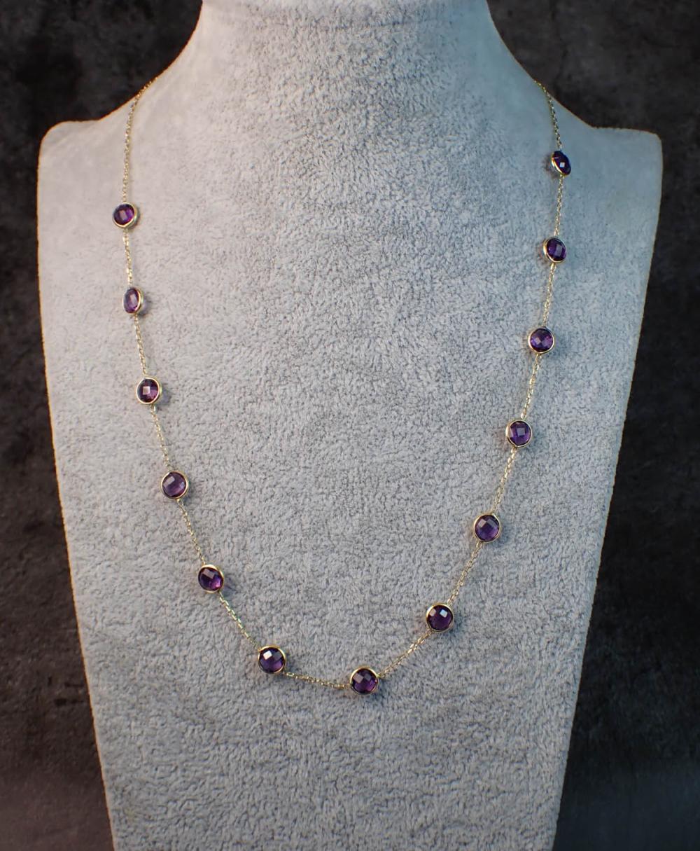 AMETHYST AND FOURTEEN KARAT GOLD