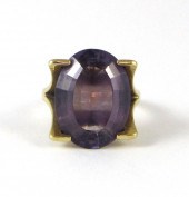 AMETHYST AND TEN KARAT GOLD SO