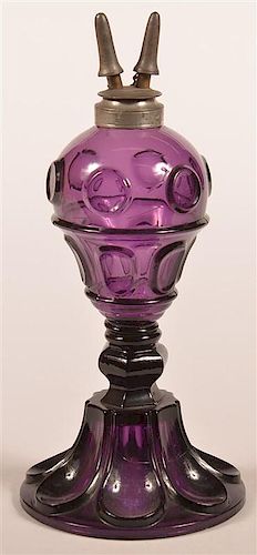 AMETHYST BLOWN FLINT GLASS WHALE