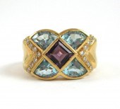 AMETHYST, BLUE TOPAZ AND EIGHT