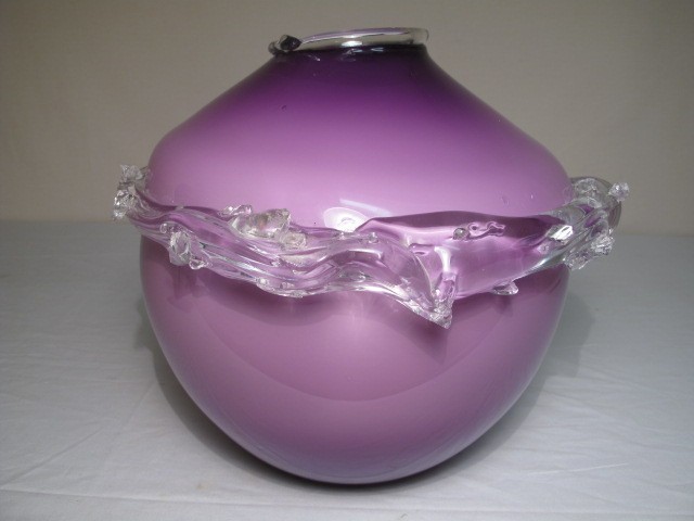 Amethyst cased art glass deeper