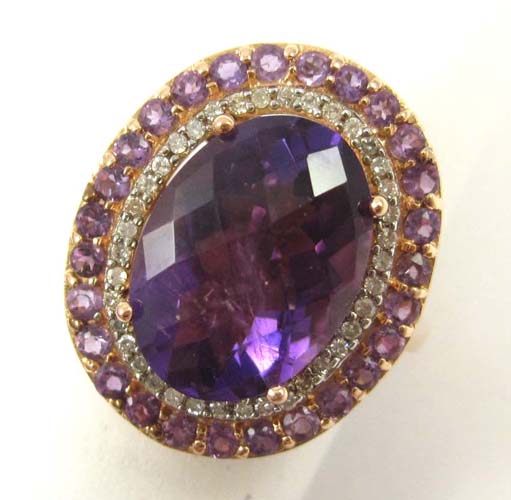 AMETHYST DIAMOND AND ROSE GOLD