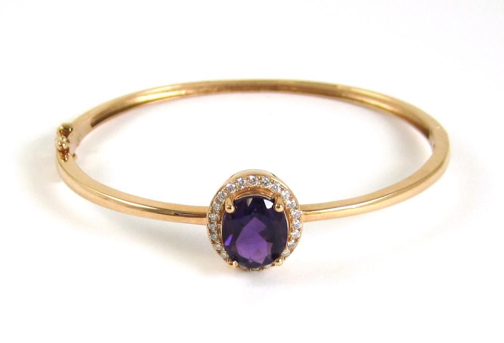 AMETHYST, DIAMOND AND ROSE GOLD