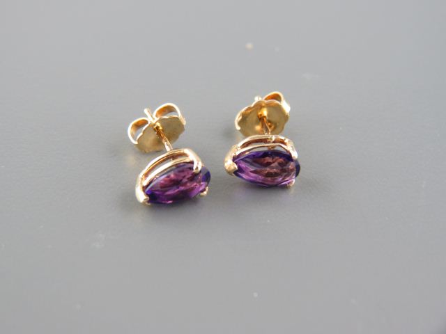 Amethyst Earrings vivid pear
