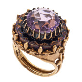 AMETHYST, ENAMEL, 14K YELLOW G