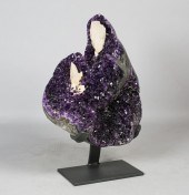AMETHYST GEODE WITH CALCITE CR