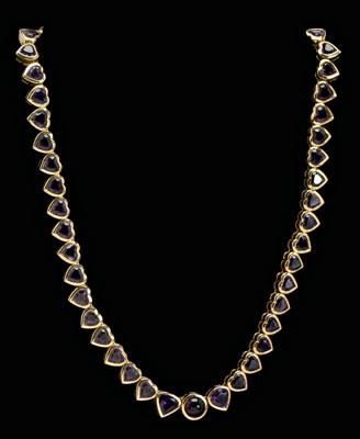 Amethyst heart necklace, central