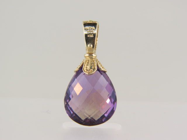 Amethyst Pendant gorgeous briolette