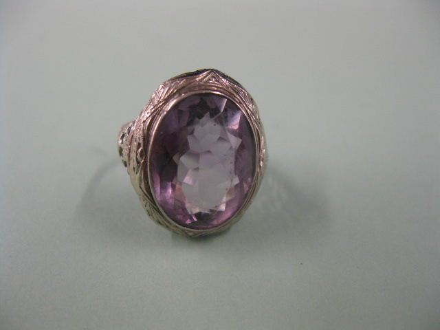 Amethyst Ring fine 6 carat gem in