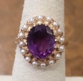 AMETHYST, SEED PEARL AND FOURT