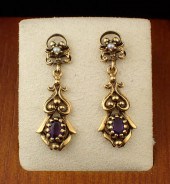 AMETHYST, SEED PEARL AND GOLD
