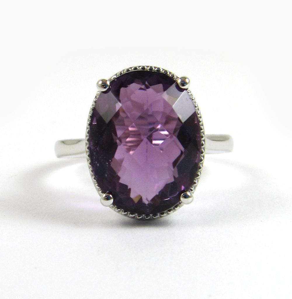 AMETHYST SOLITAIRE RINGAMETHYST
