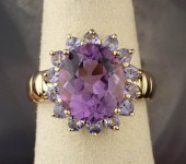 AMETHYST, TANZANITE AND YELLOW