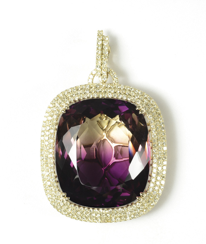 AMETRINE DIAMOND AND FOURTEEN KARAT